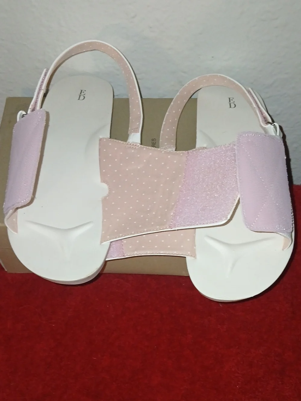 Kids White 'LOVE' Slide Sandals